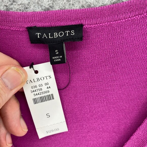Talbots Dress Womens Small Purple Sweater Fit & Flare Long Sleeves V Neck NWT - Picture 5 of 10